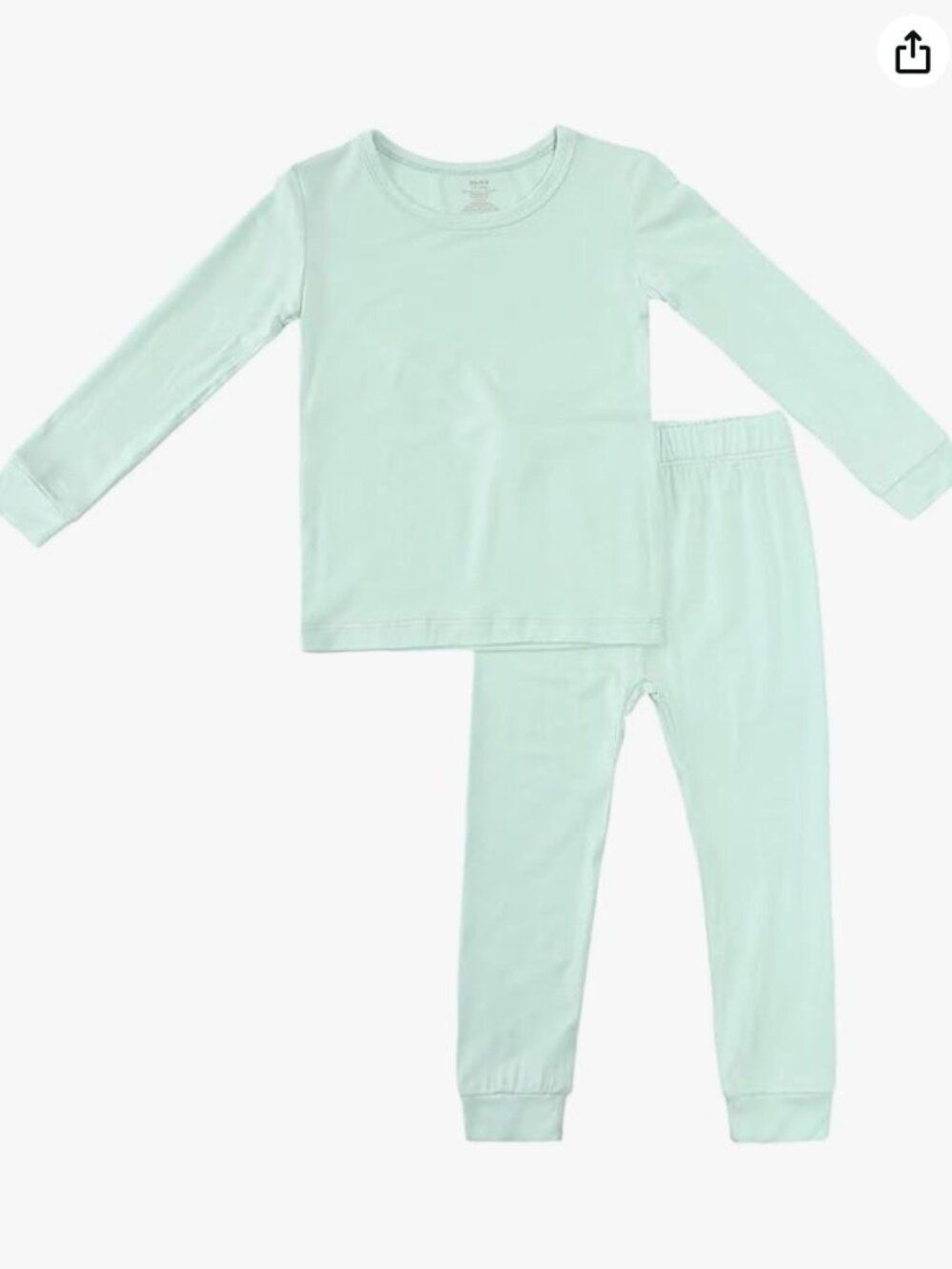Kids Tales  Mint green Unisex Bamboo  Pajamas Set Toddler Long Sleeve pajamas